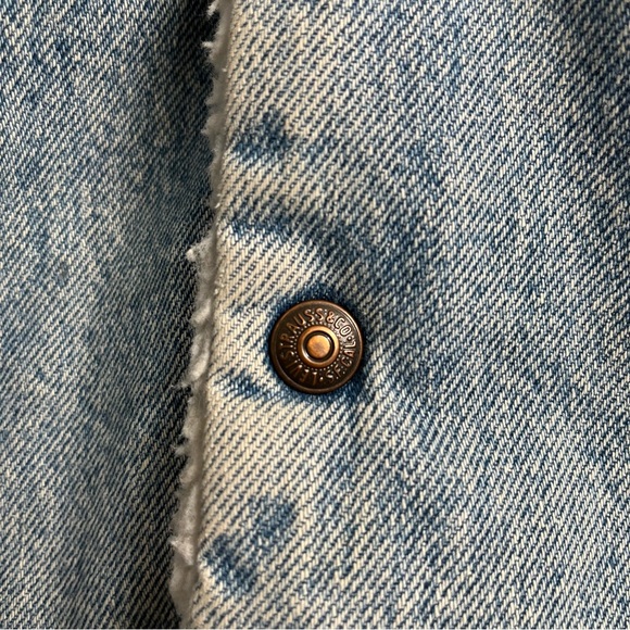 Levi's Jackets & Coats Vintage Levis Sherpa Lined Blue Denim Trucker Jacket Made In Usa